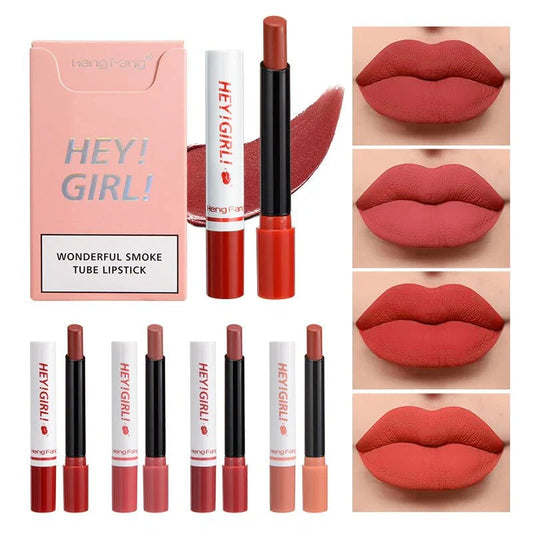 4-in-1 Trending Lipstick Set ,Cigarette-Shaped Matte Lipsticks