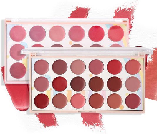 Moccallure Professional 18-Colors Lipstick Kit ,Long-Lasting, Hydrating & Compact