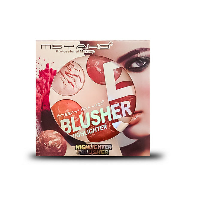 5-in-1 MSYAHO Professional Makeup Palette – 3D Highlighter, Blusher