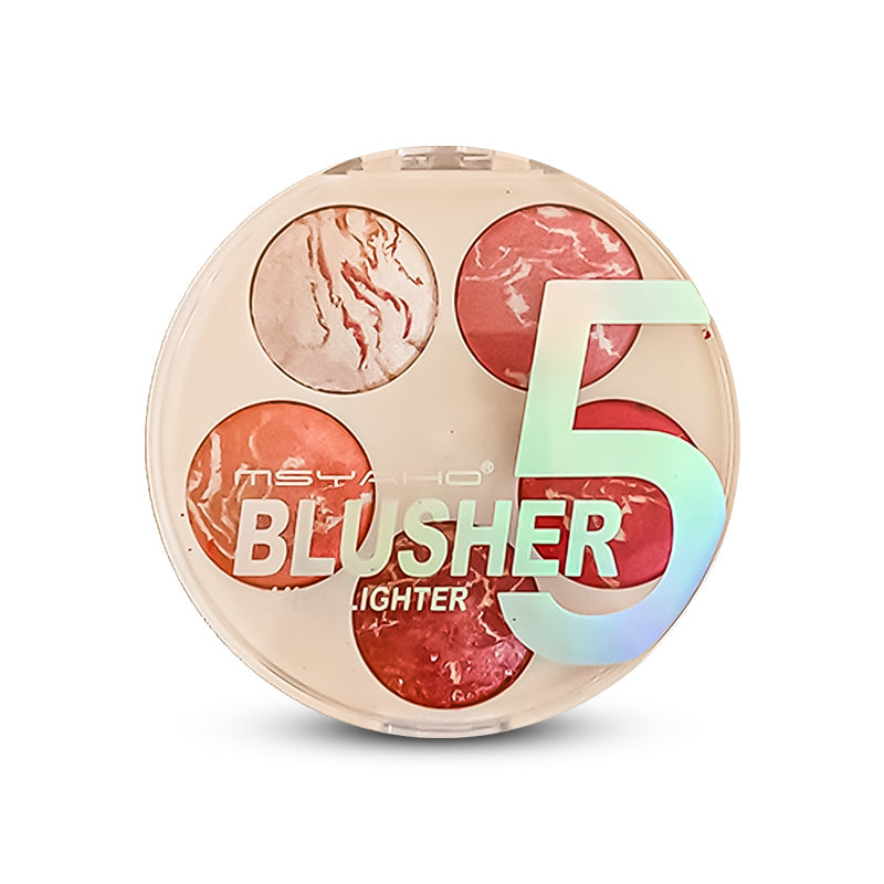 5-in-1 MSYAHO Professional Makeup Palette – 3D Highlighter, Blusher