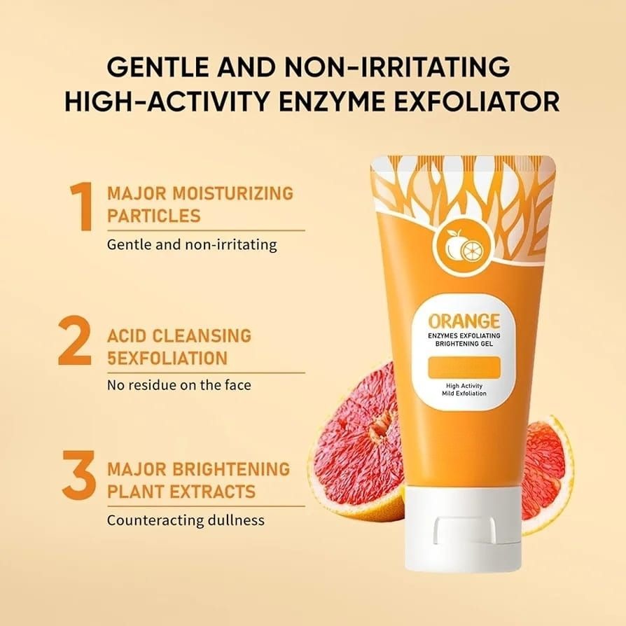Orange Enzymes Exfoliating & Brightening Gel , Deep Cleansing Face Gel