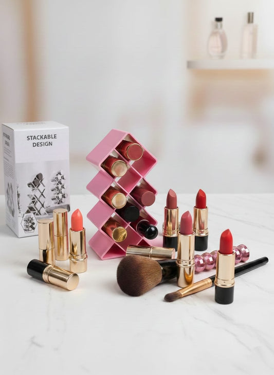 Lipstick Organizer with Storage Box (Random Color)