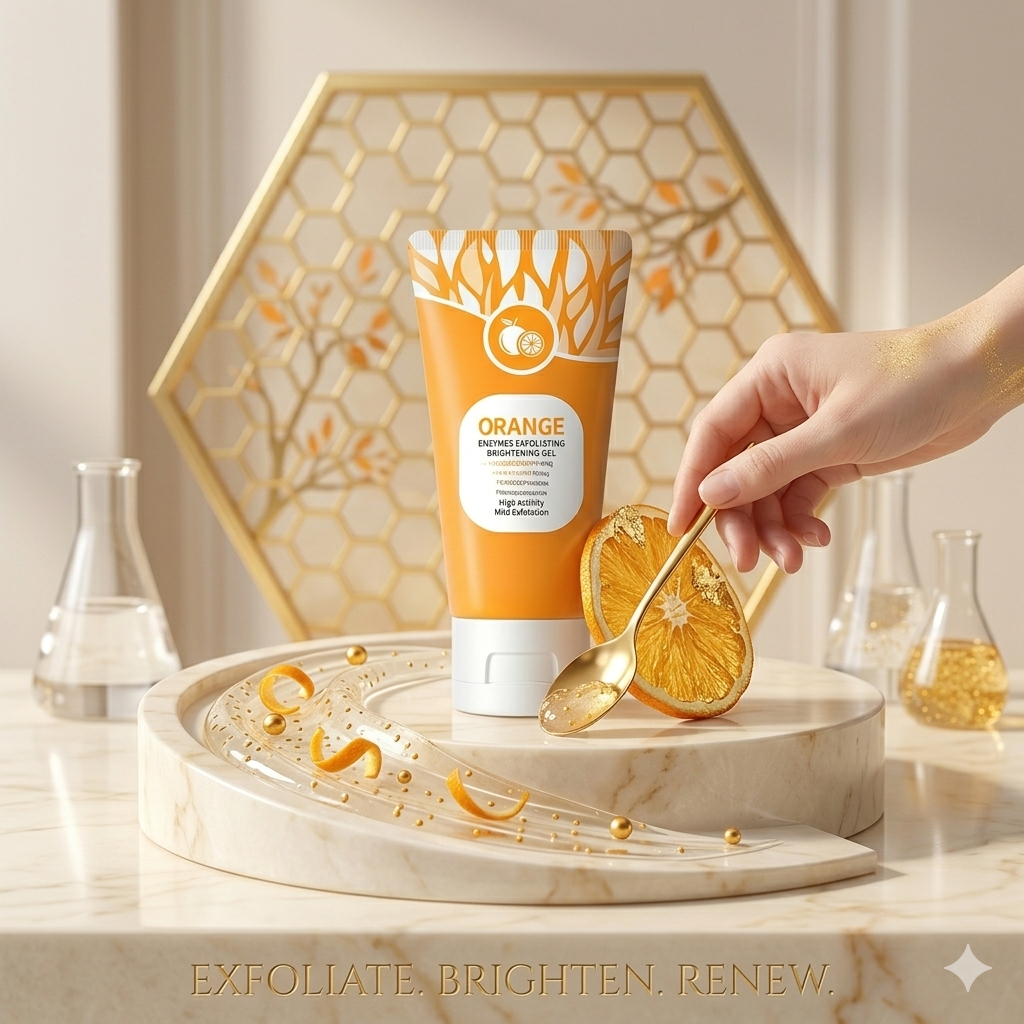 Orange Enzymes Exfoliating & Brightening Gel , Deep Cleansing Face Gel