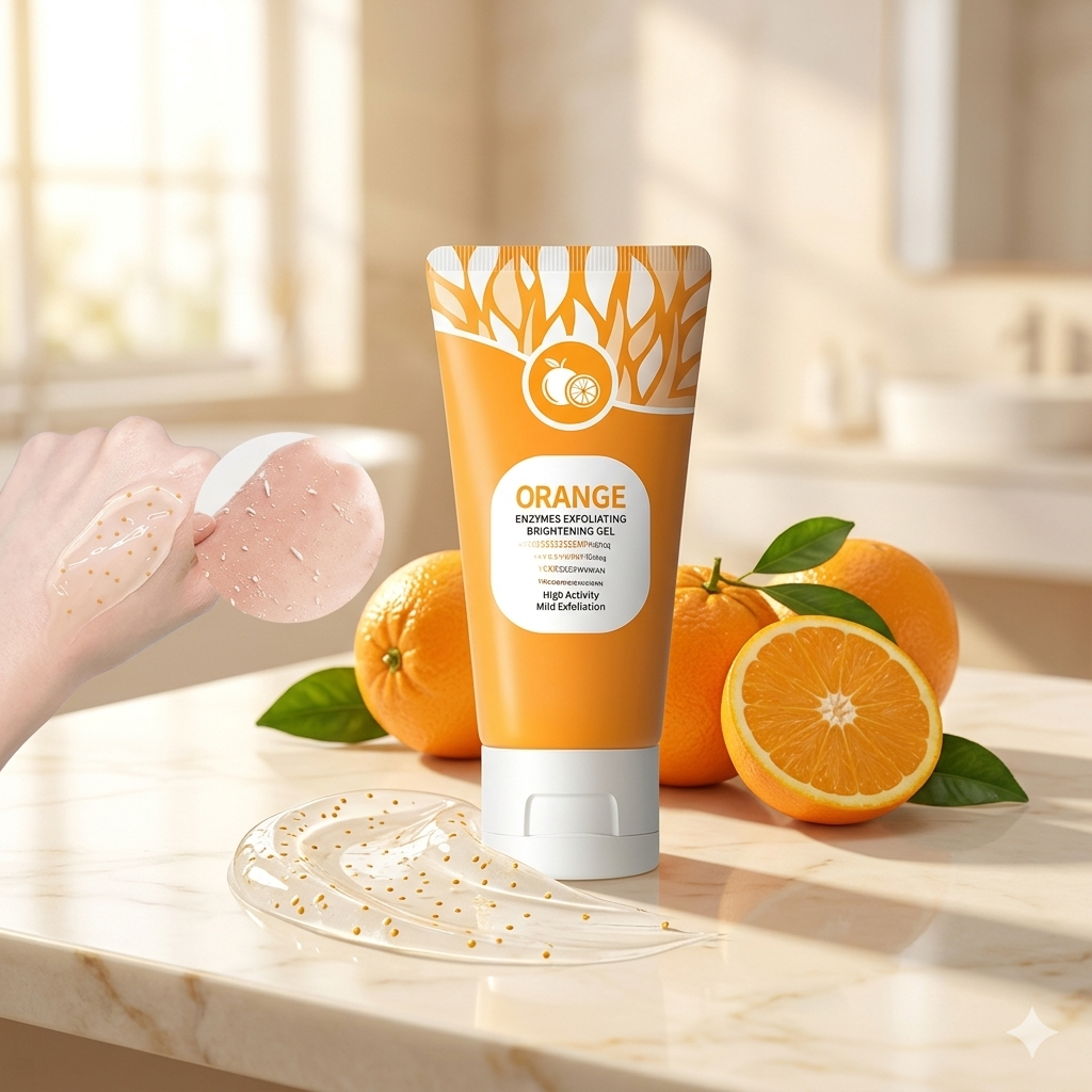 Orange Enzymes Exfoliating & Brightening Gel , Deep Cleansing Face Gel