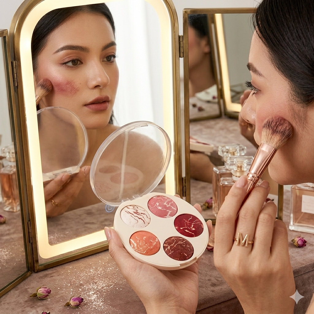 5-in-1 MSYAHO Professional Makeup Palette – 3D Highlighter, Blusher