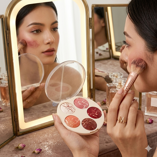 5-in-1 MSYAHO Professional Makeup Palette – 3D Highlighter, Blusher