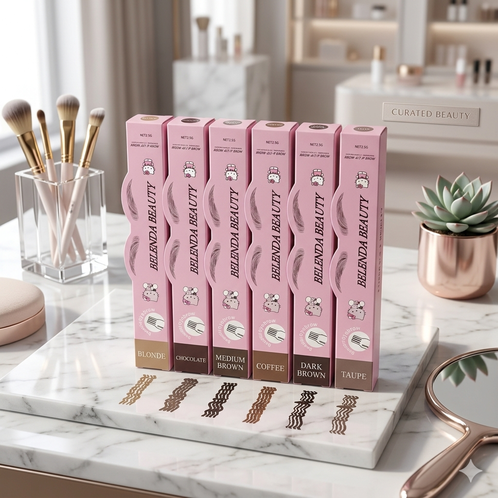 Belenda Beauty 4 Tip Waterproof Eyebrow Pen Liquid Brow